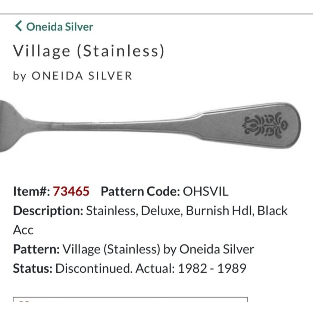 6 Oneida Deluxe Stainless Village Pattern Tablespoons Discontinued 1982-1989 Vin